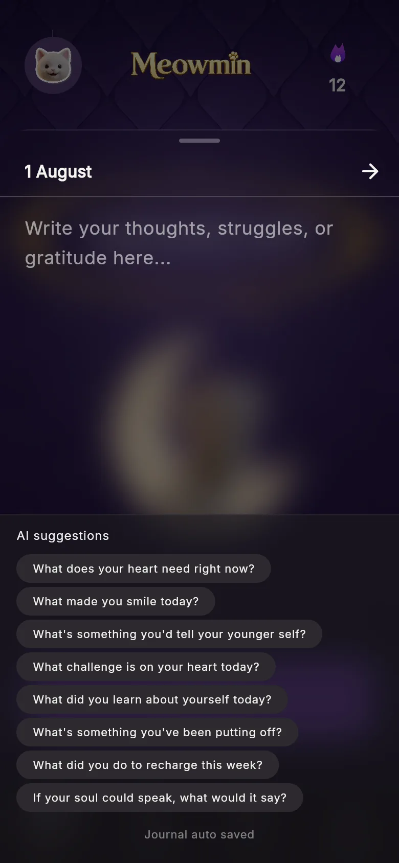 Meowmin AI diary